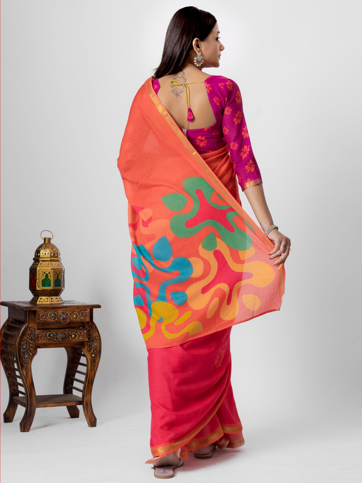 Crafted in Liva viscose mul-light Sarees