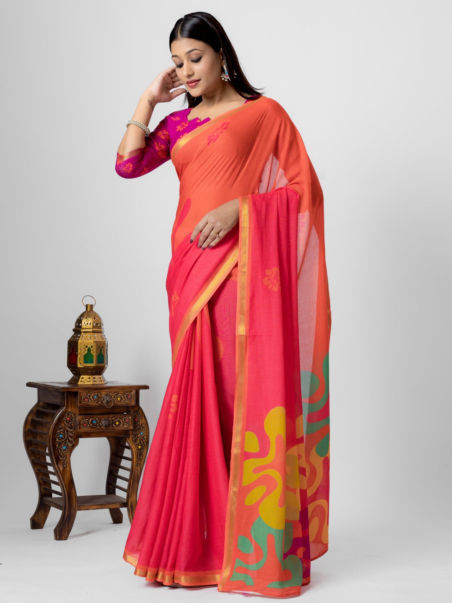 Crafted in Liva viscose mul-light Sarees