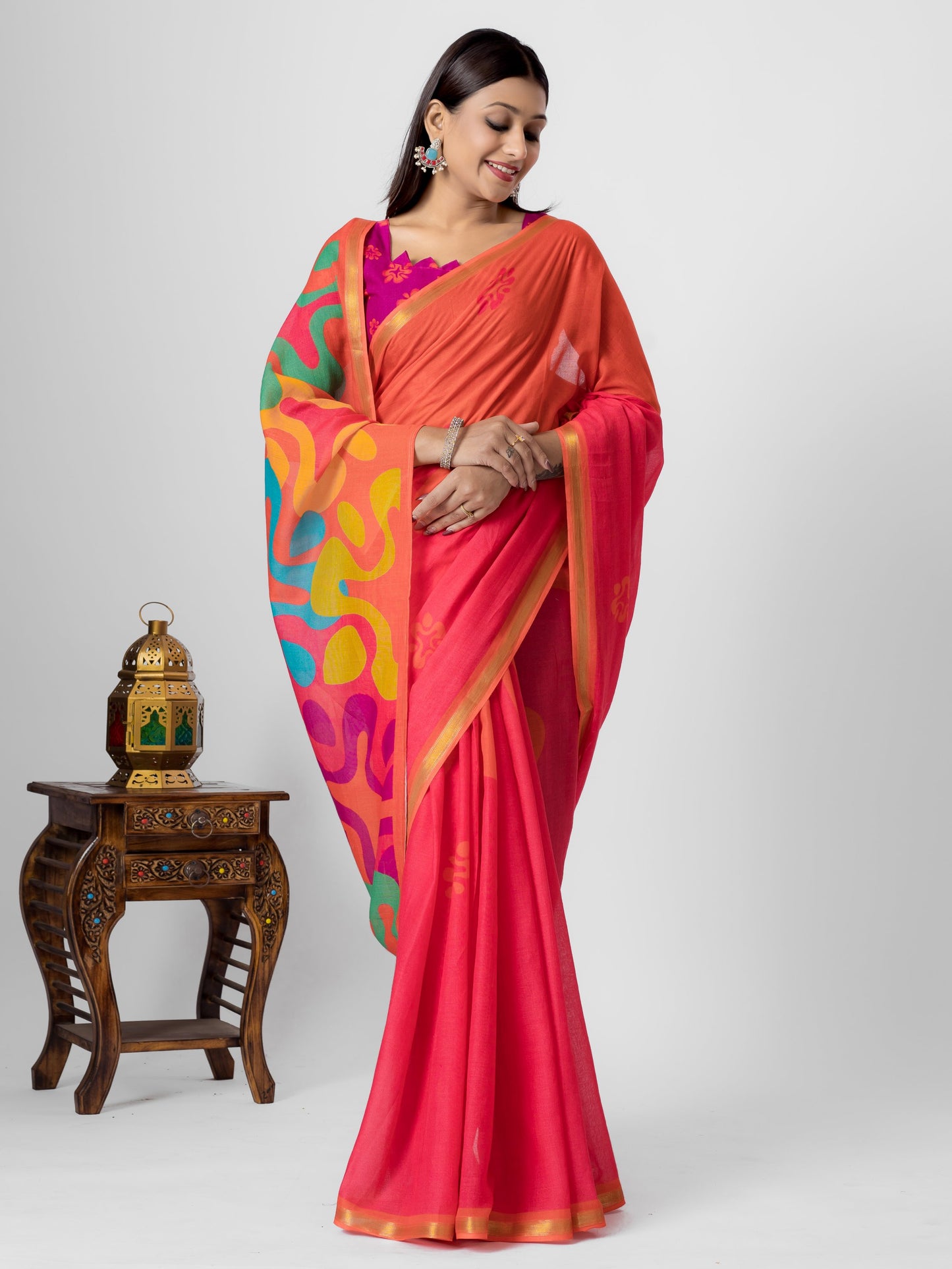 Crafted in Liva viscose mul-light Sarees