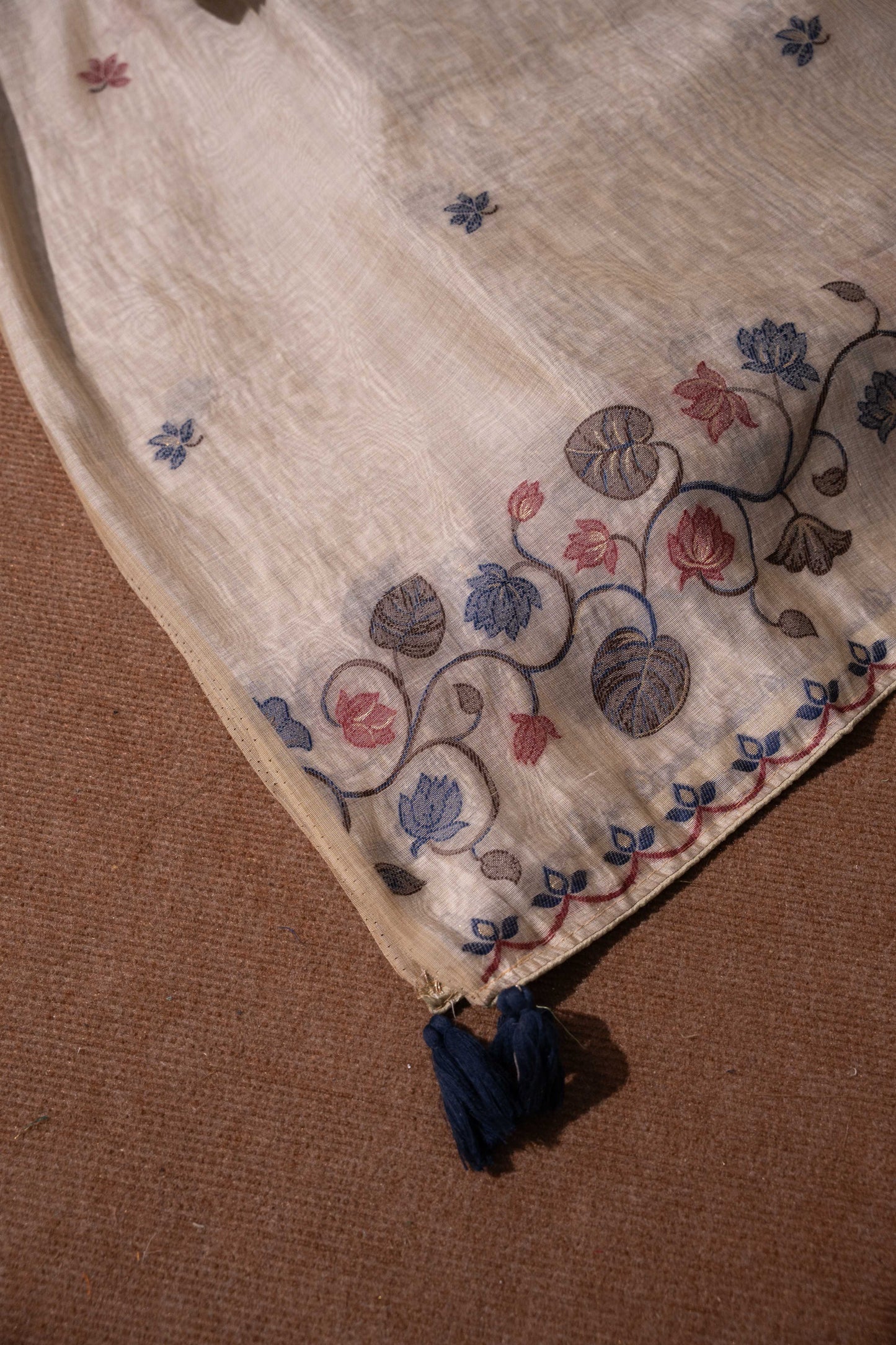 JAMDANI MUL COTTAN SILK 3piece Unstiched Suit- Top, Bottom & Dupatta.