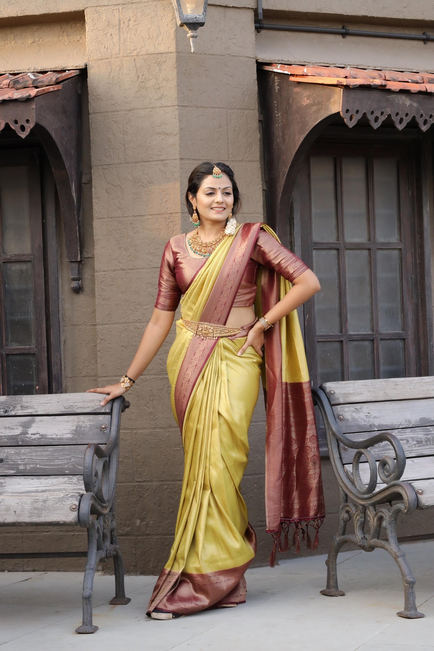 Soft Semi Kanchivaram Saree in Orange