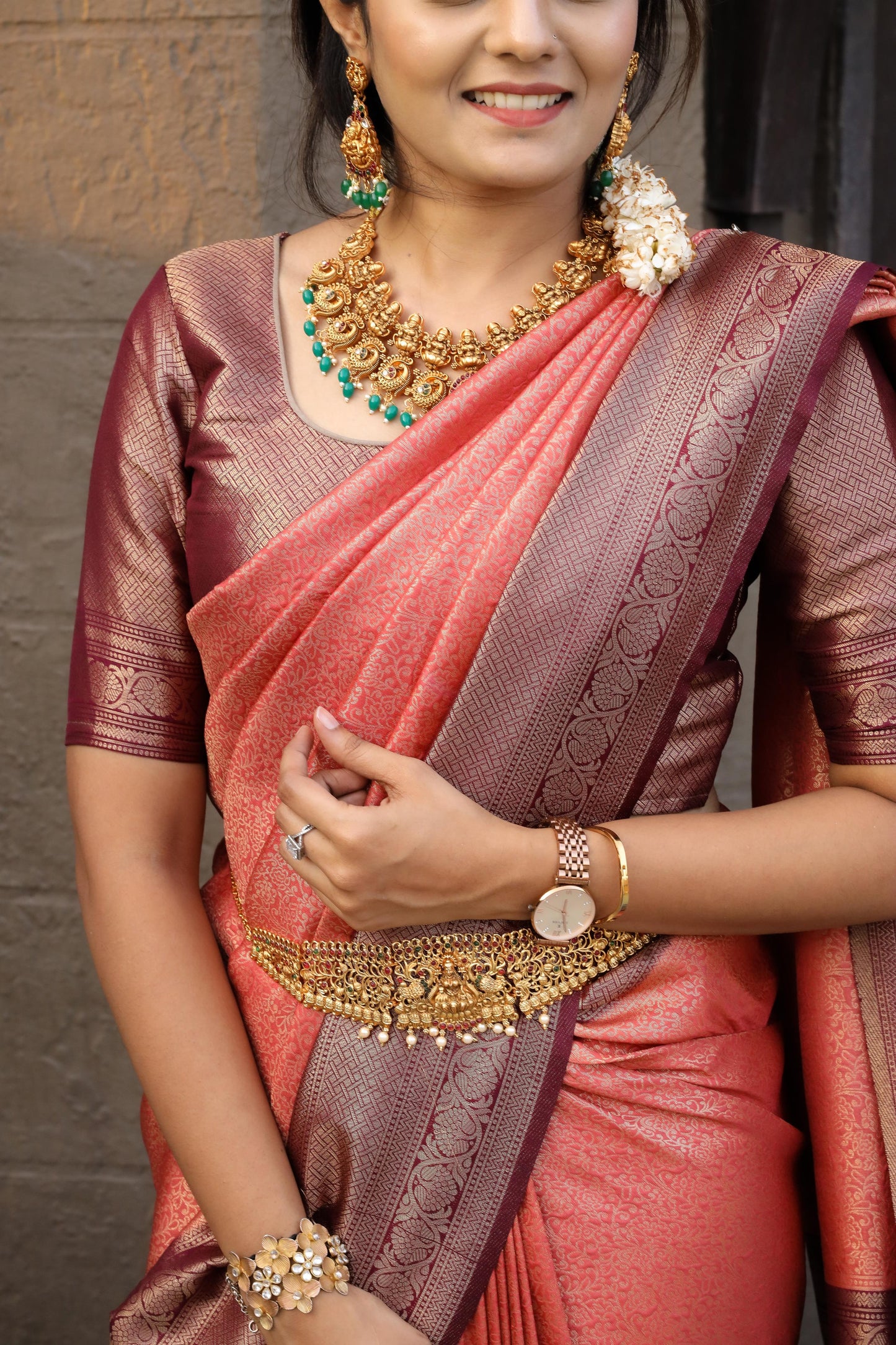 Soft Semi Kanchivaram Saree in Orange