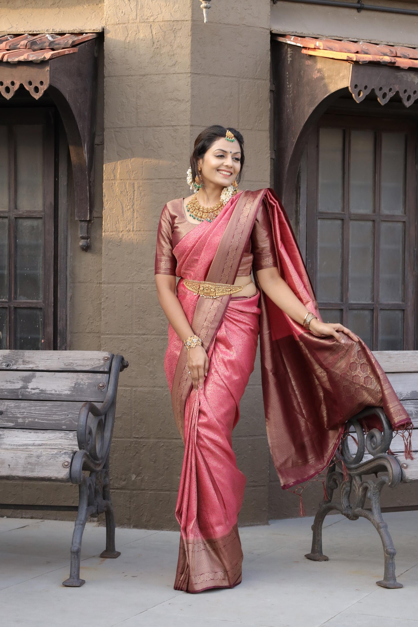 Soft Semi Kanchivaram Saree in Orange