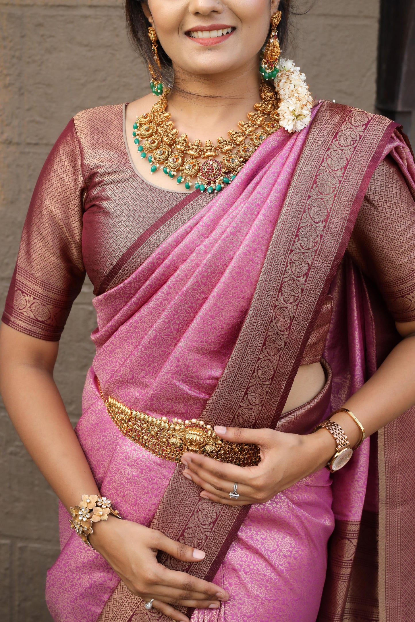 Soft Semi Kanchivaram Saree in Orange