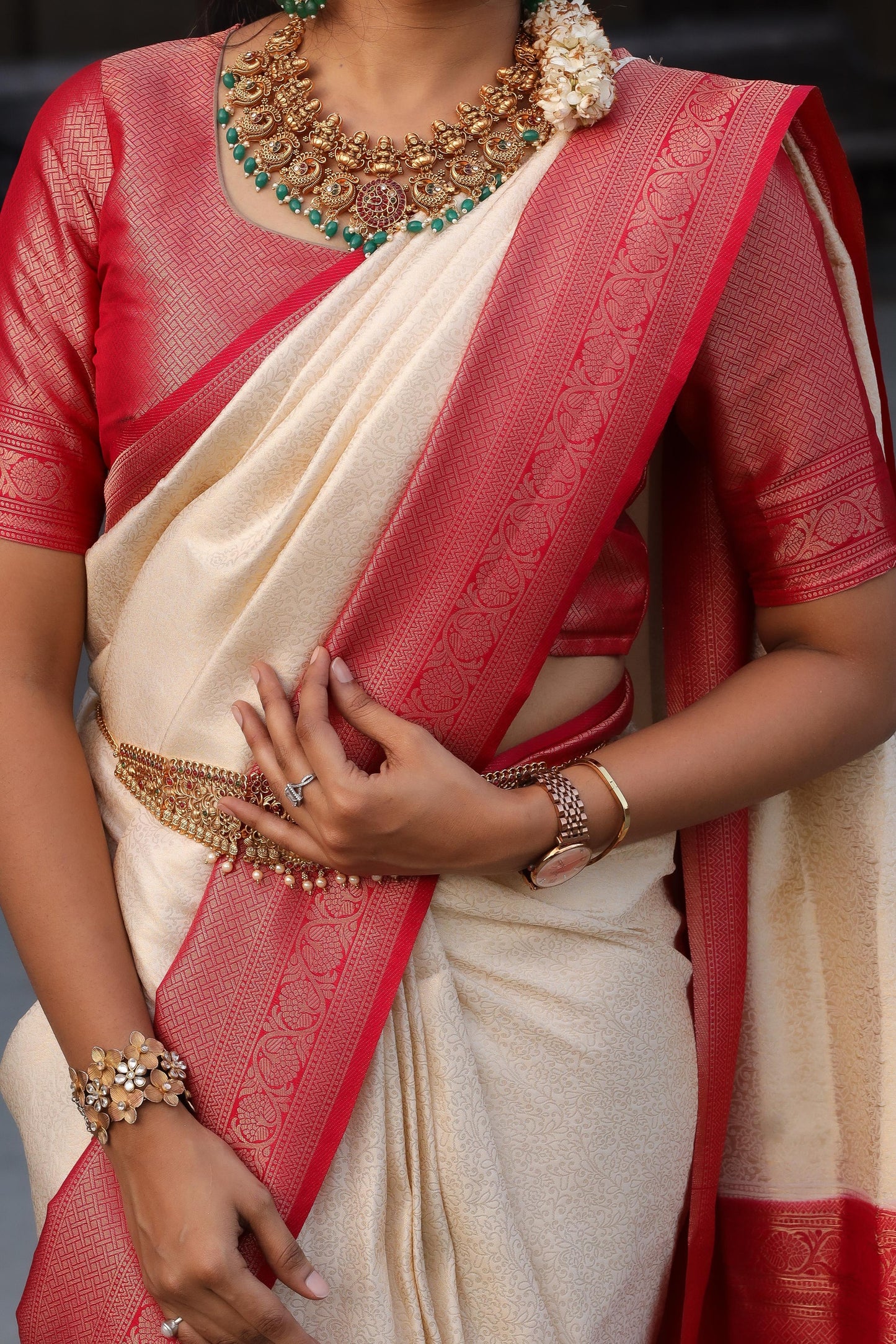 Soft Semi Kanchivaram Saree in Orange
