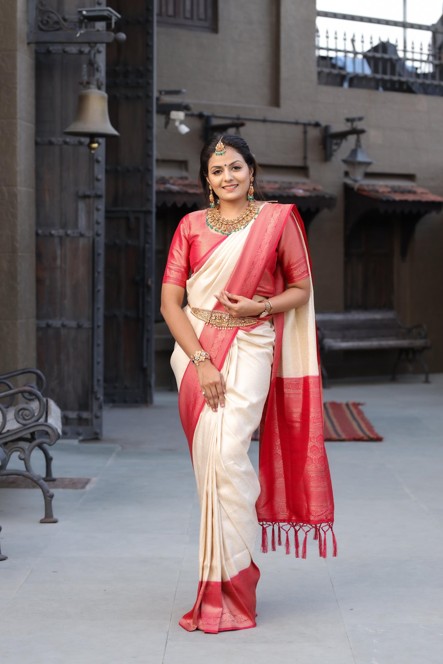 Soft Semi Kanchivaram Saree in Orange