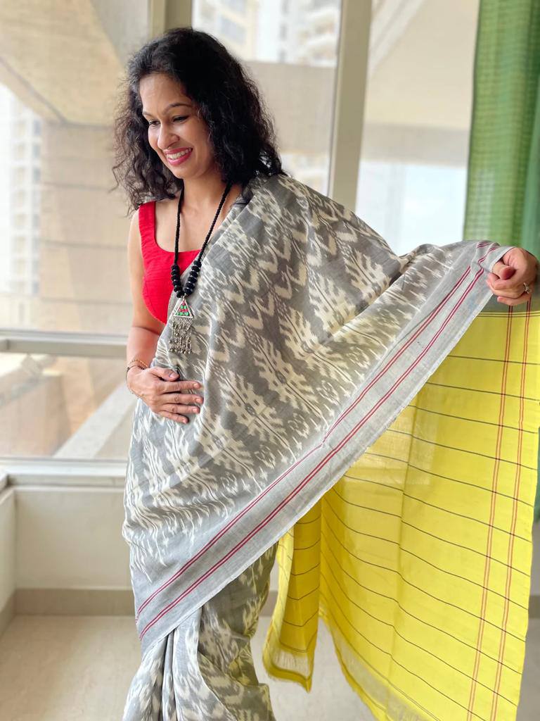 Digital Print Linen Saree