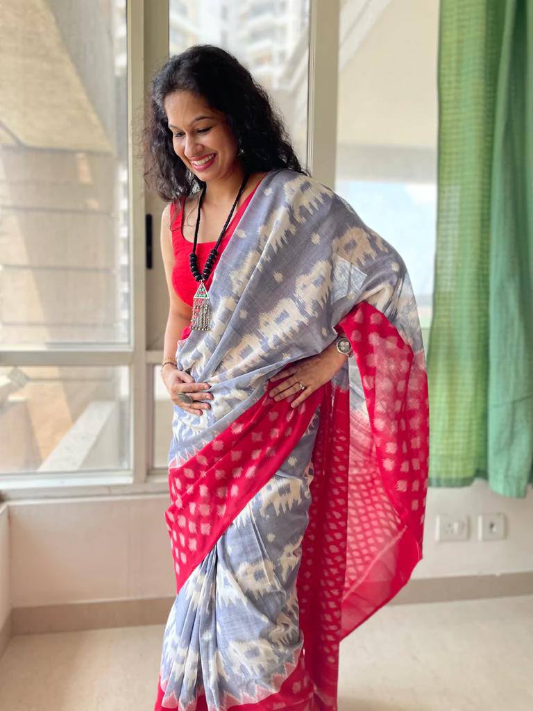 Digital Print Linen Saree