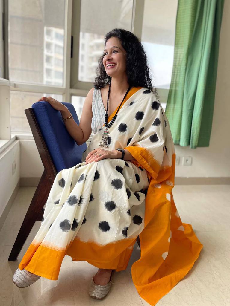 Digital Print Linen Saree
