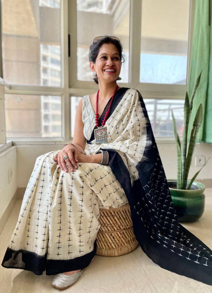 Digital Print Linen Saree