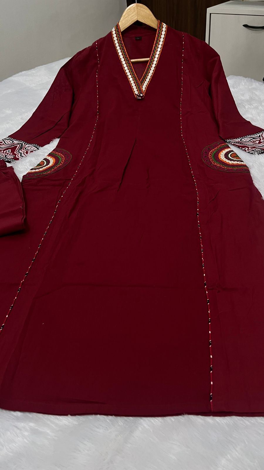 Effortless Elegance with Intricate Embroidery
