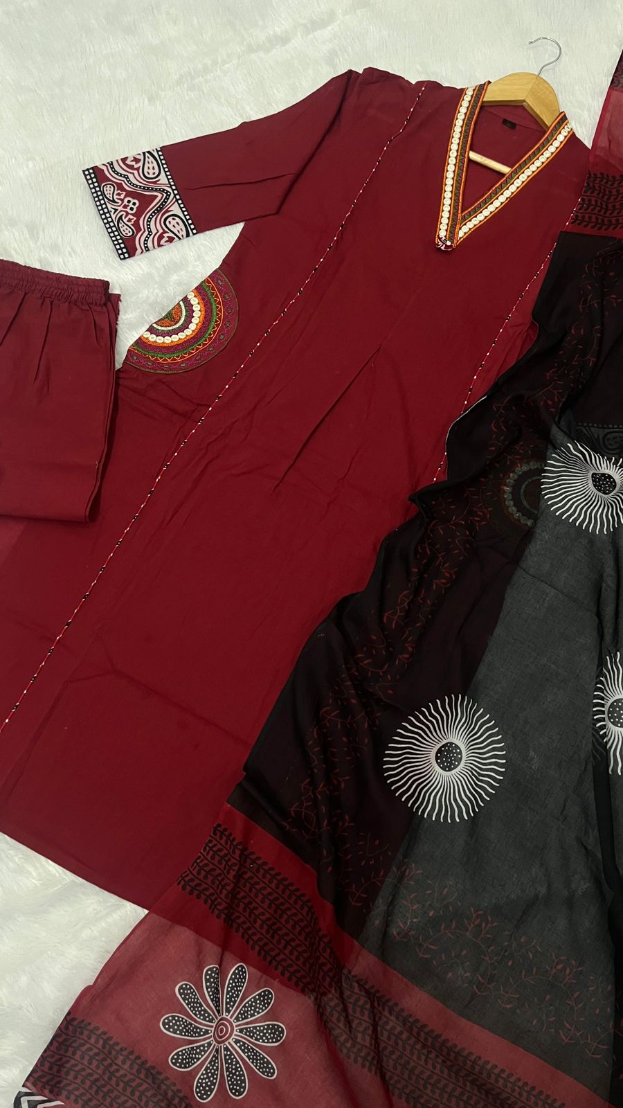 Effortless Elegance with Intricate Embroidery