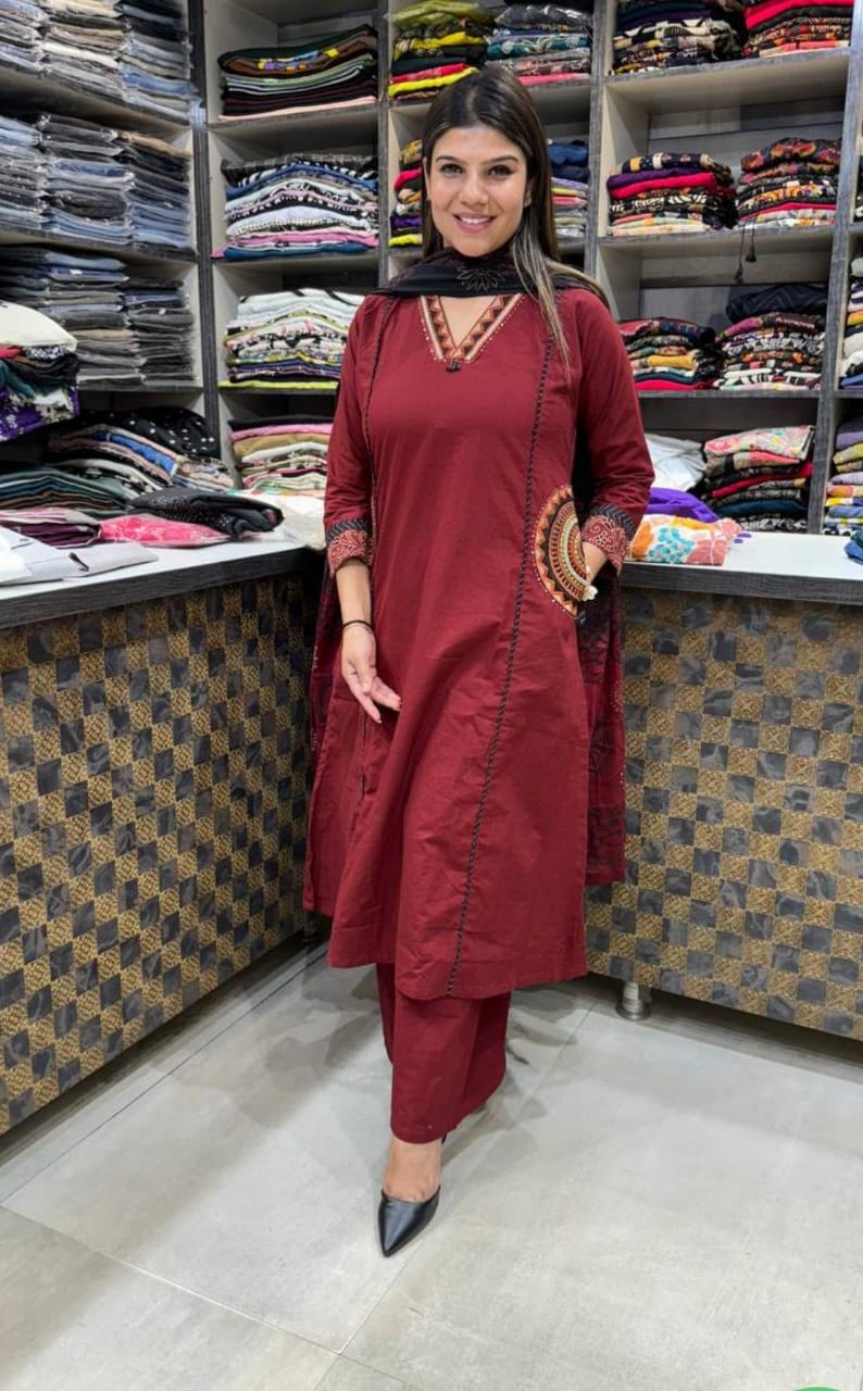 Effortless Elegance with Intricate Embroidery