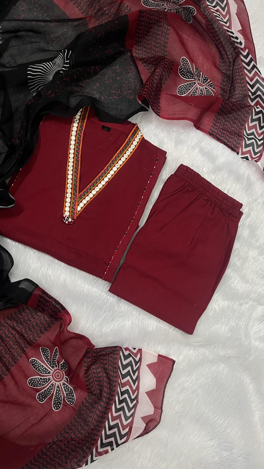 Effortless Elegance with Intricate Embroidery