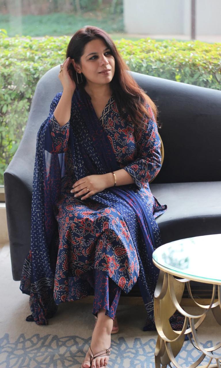 Pure Fine Heavy Cotton Kurti Pant with Dupatta.