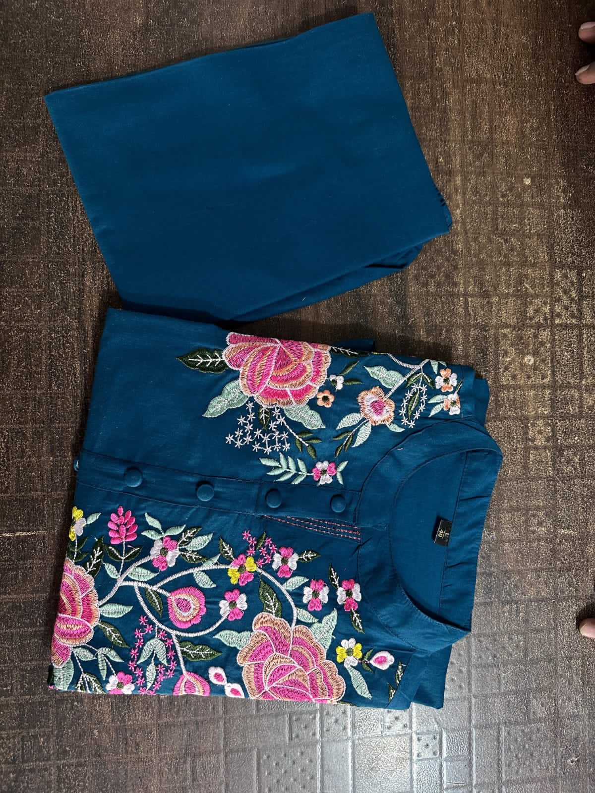 PURE COTTON EMBROIDERY KURTI WITH PANT & DUPATTA