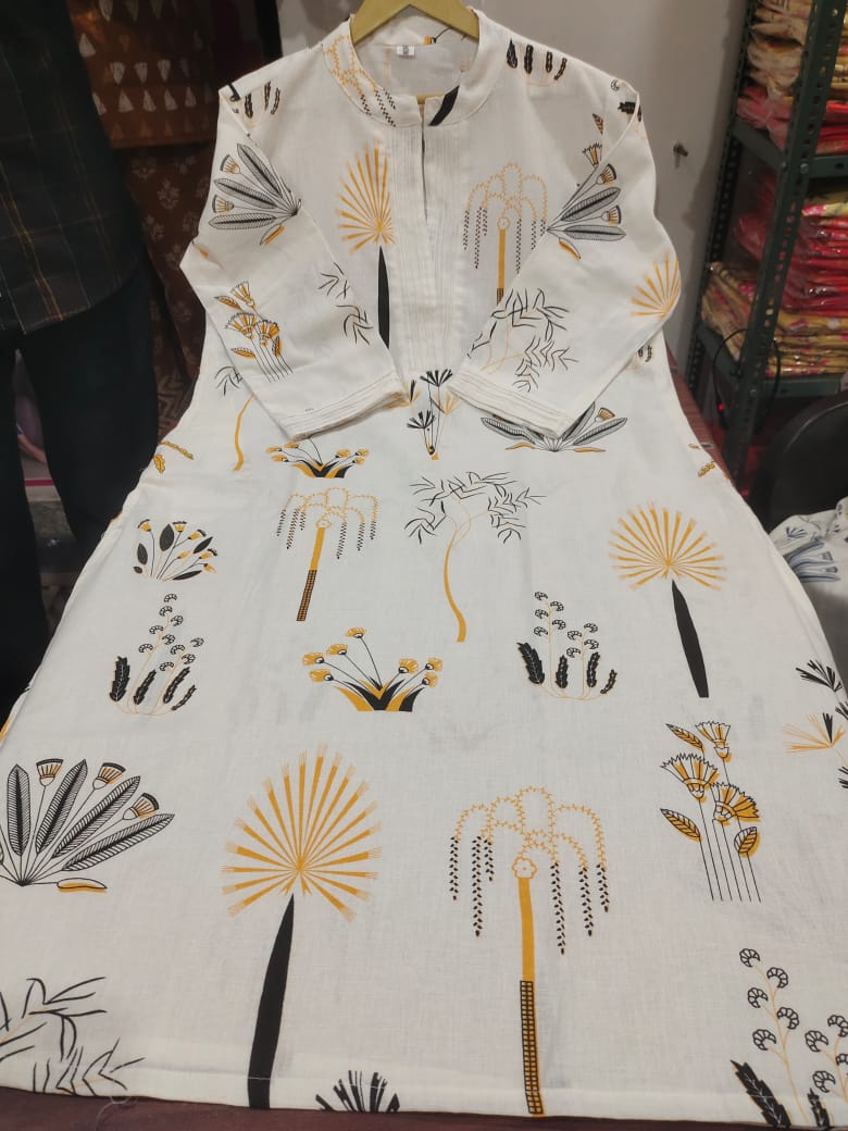 Nature-Inspired Cotton Kurti Set