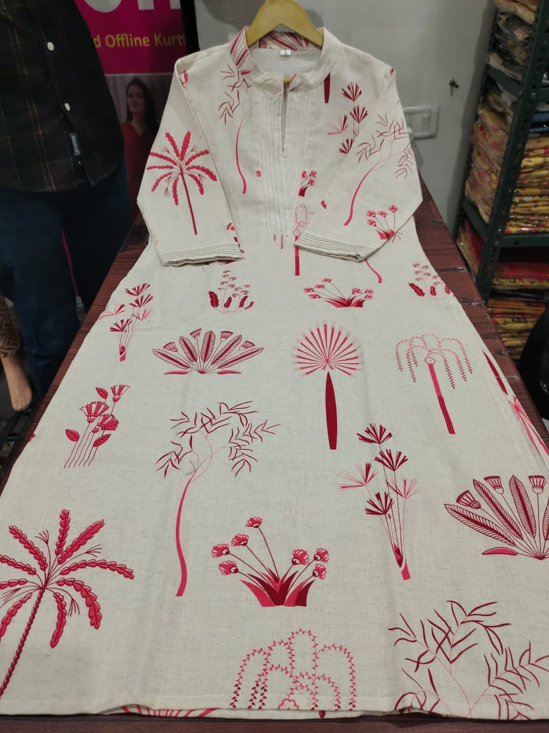 Nature-Inspired Cotton Kurti Set