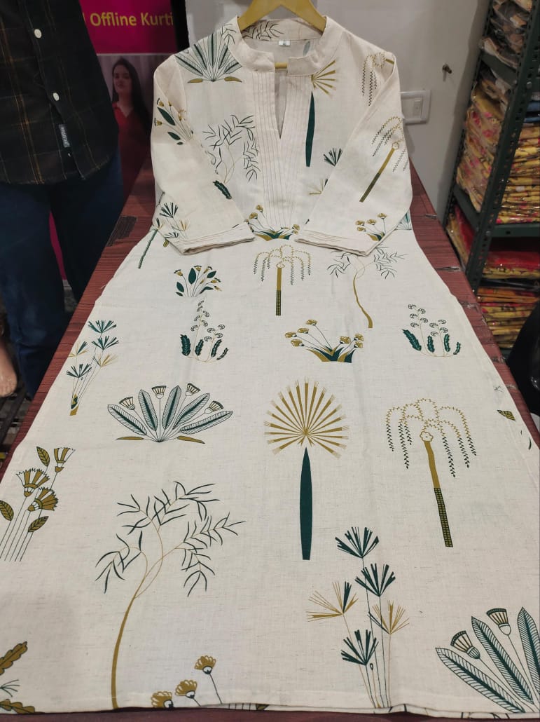 Nature-Inspired Cotton Kurti Set