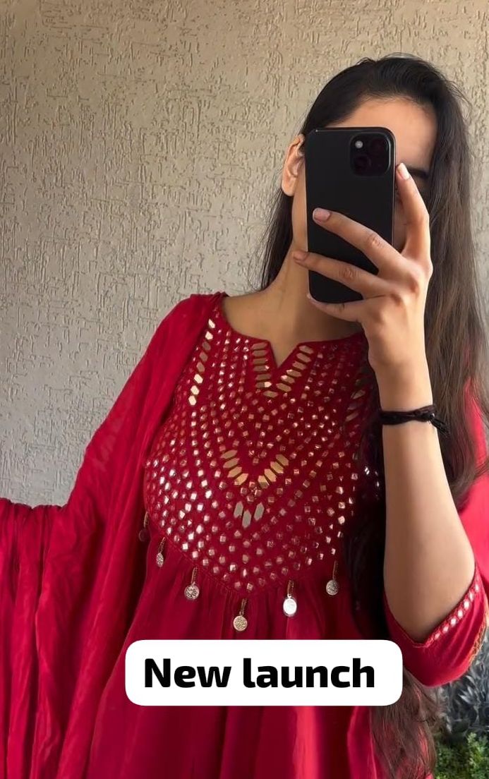 Mirror Work Kurti Set