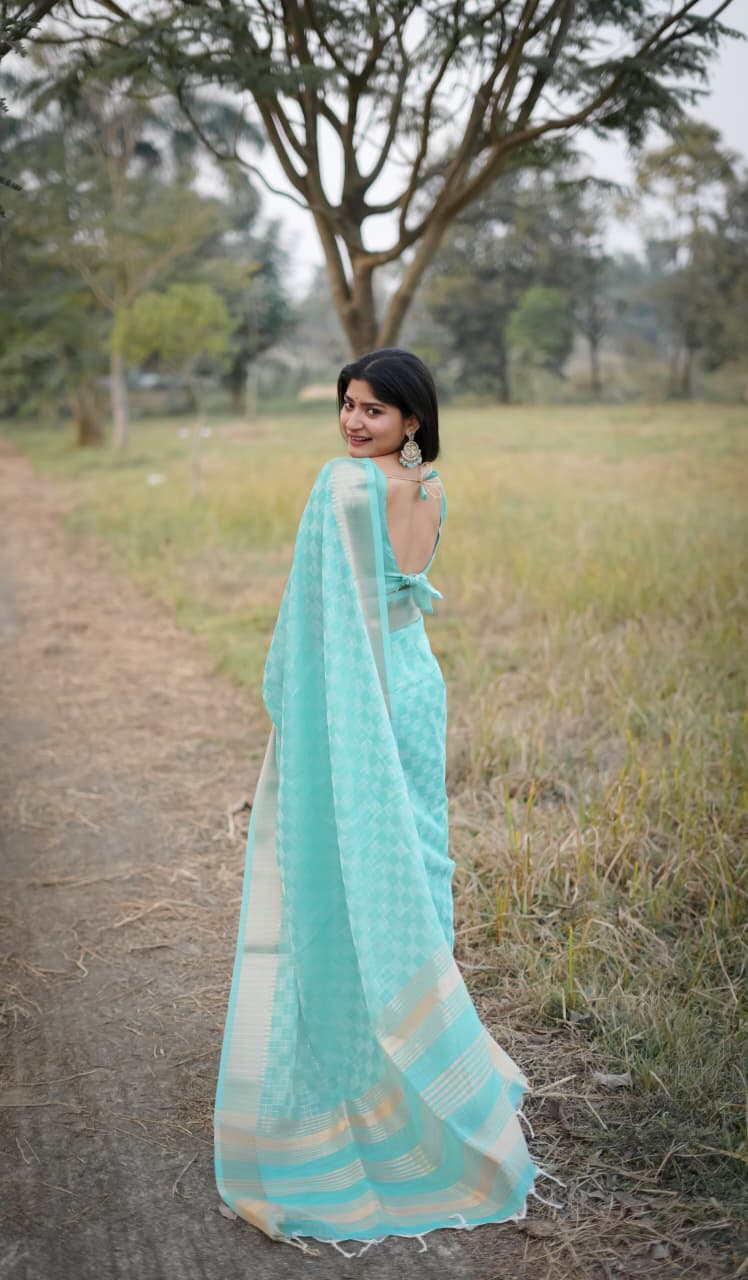 LAVENDER-PINK KALYANI SILK SAREE