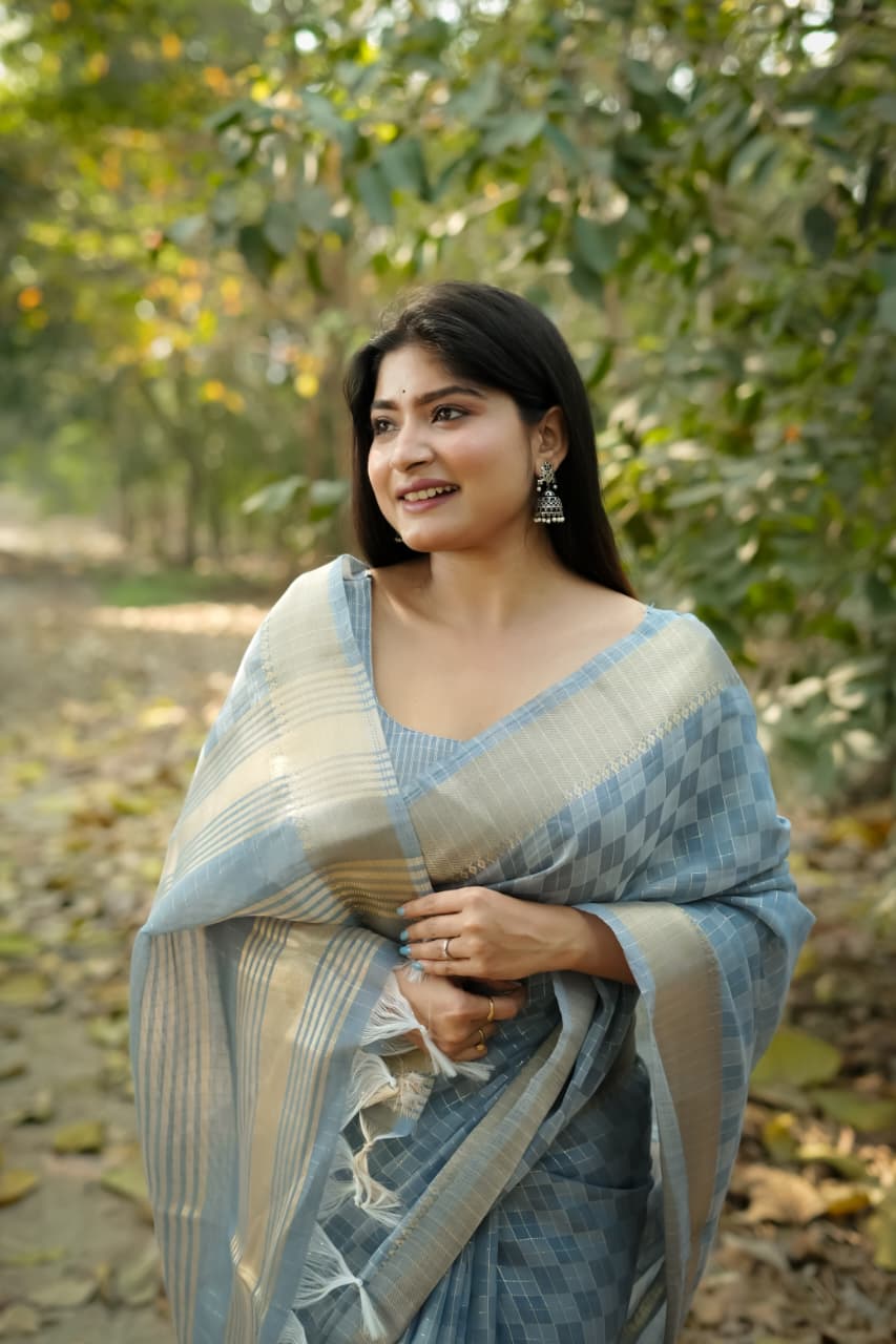 LAVENDER-PINK KALYANI SILK SAREE