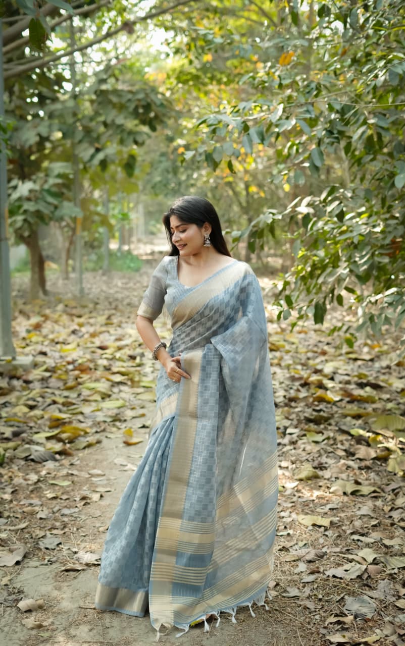 LAVENDER-PINK KALYANI SILK SAREE