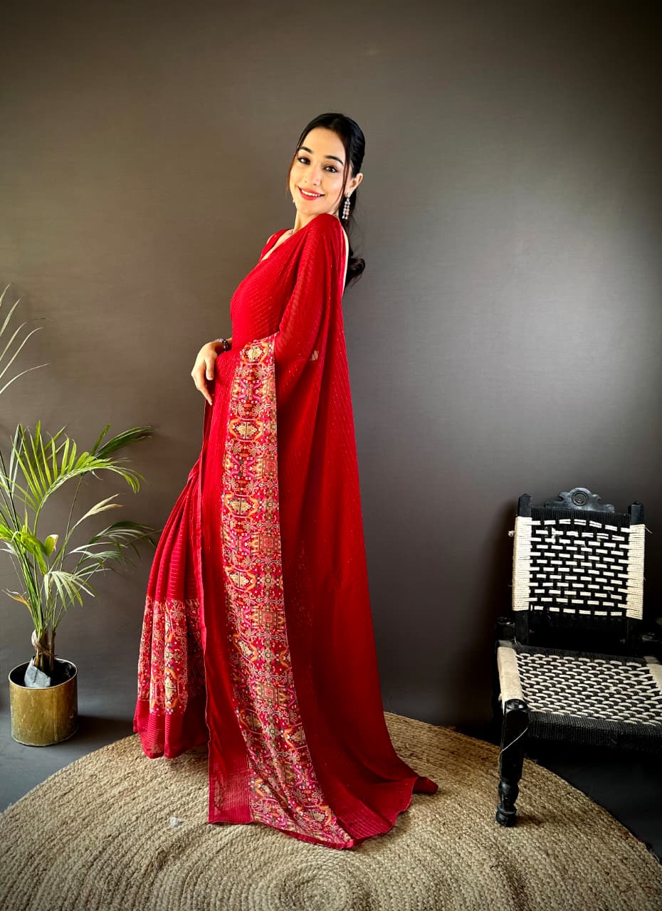 ROYAL RED HERITAGE – Designer Fancy Saree