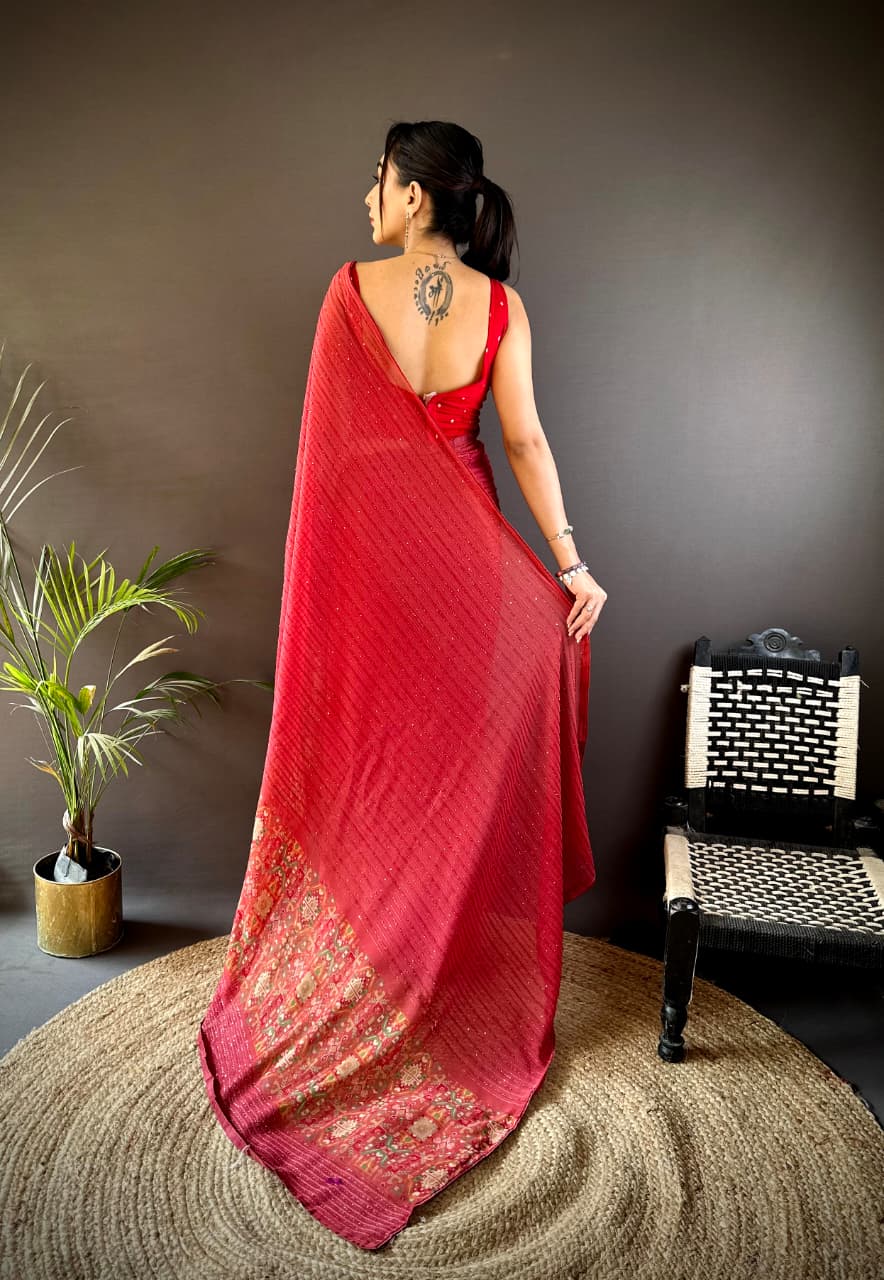 ROYAL RED HERITAGE – Designer Fancy Saree