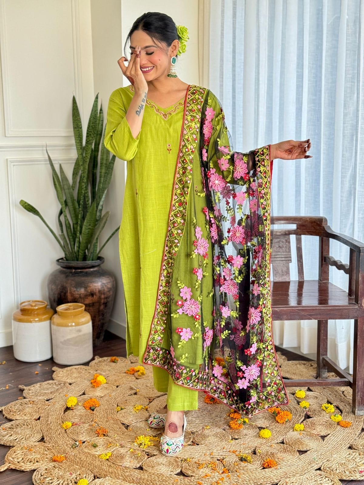 Premium Semi Party Wear Kurti Set