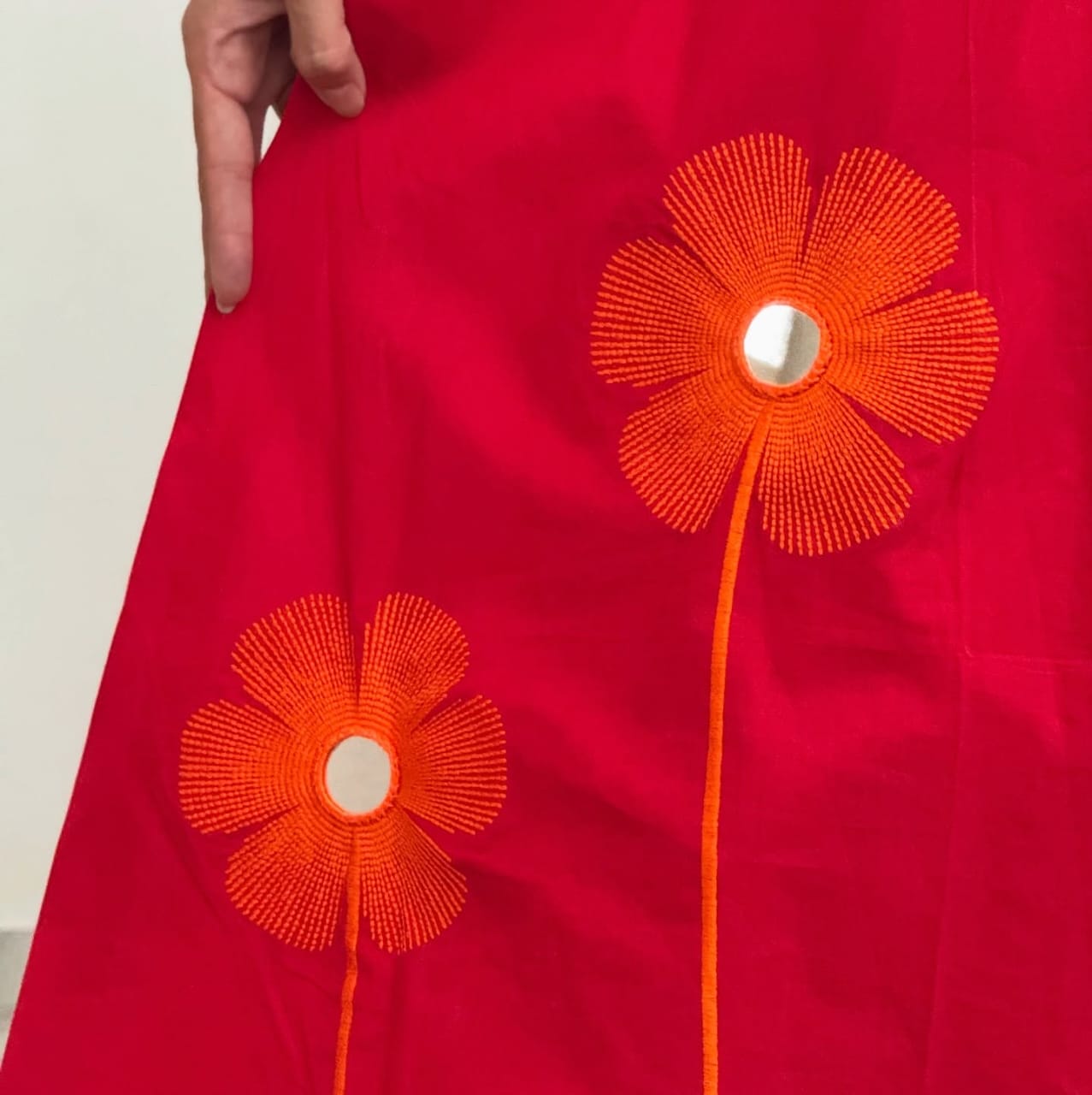 Elegant Embroidered Cotton Kurti with Palazzo Set
