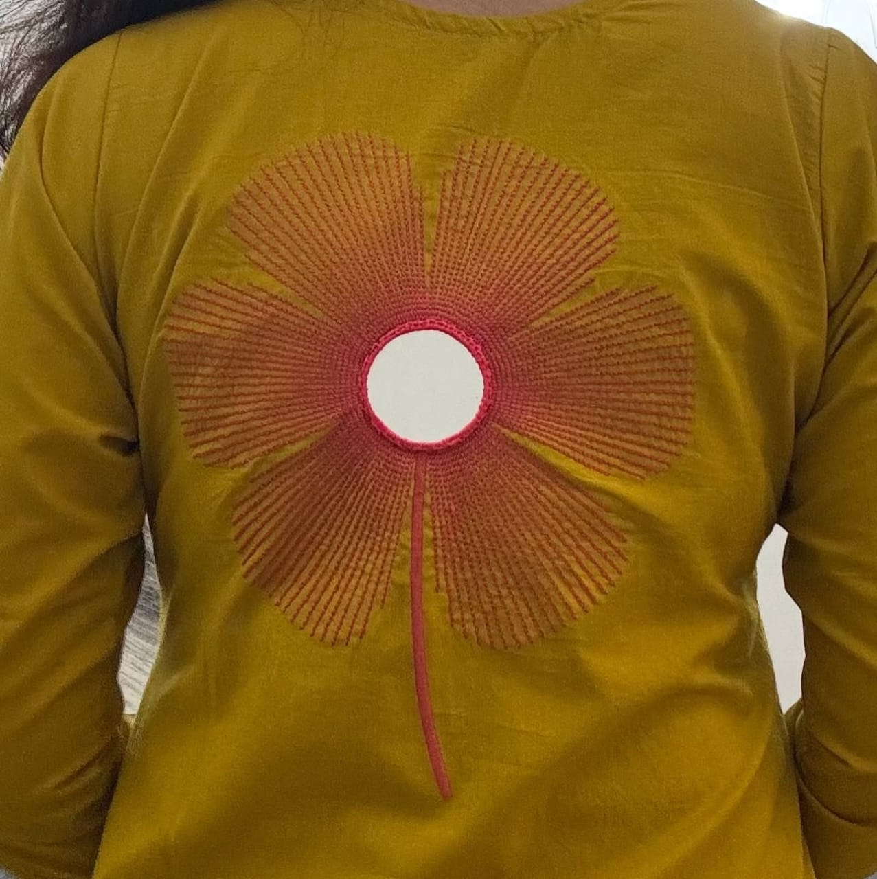Elegant Embroidered Cotton Kurti with Palazzo Set