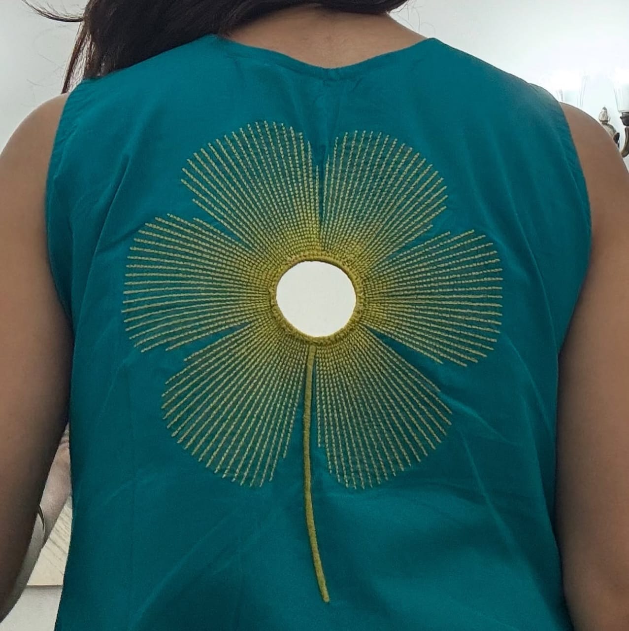 Elegant Embroidered Cotton Kurti with Palazzo Set