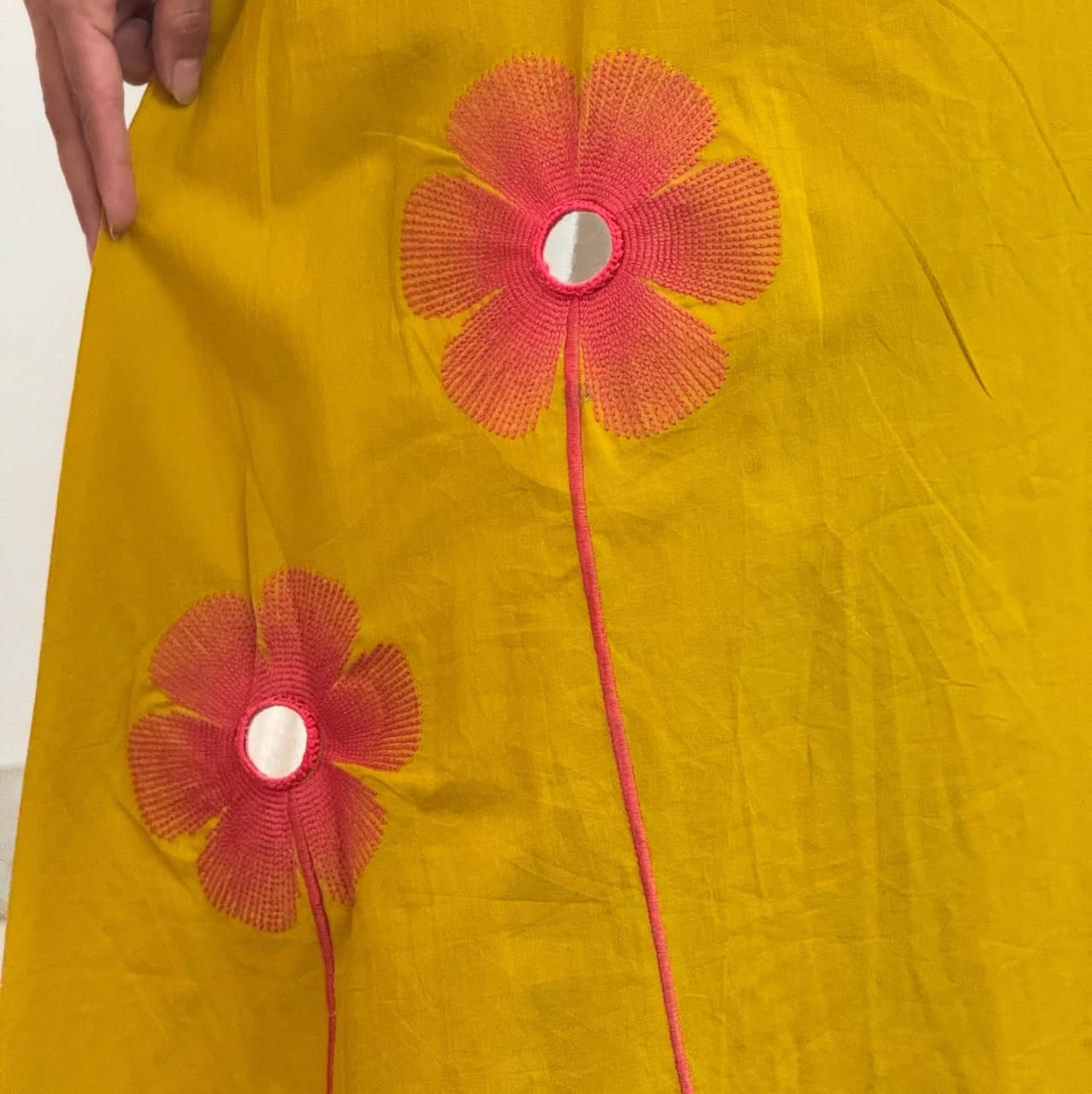 Elegant Embroidered Cotton Kurti with Palazzo Set
