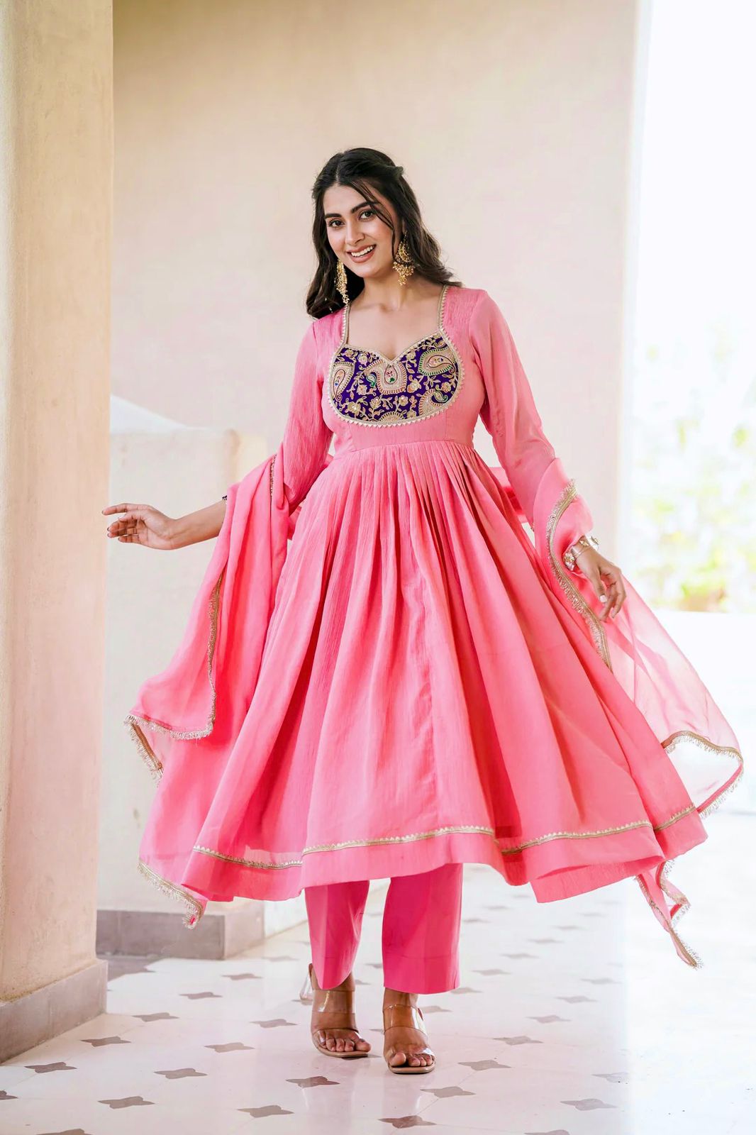 Party Wear Kurti Set - Pretty in Pink