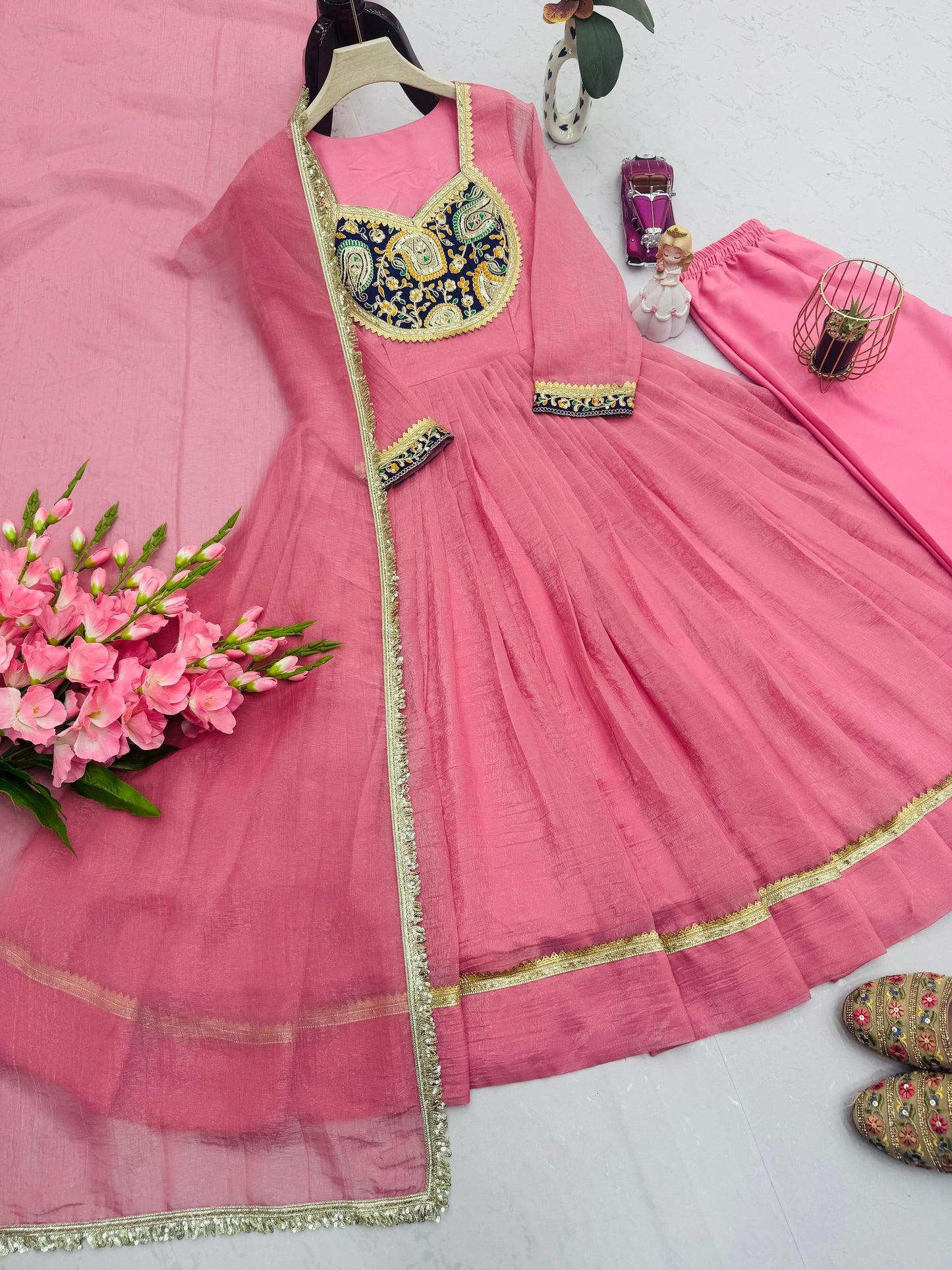 Party Wear Kurti Set - Pretty in Pink