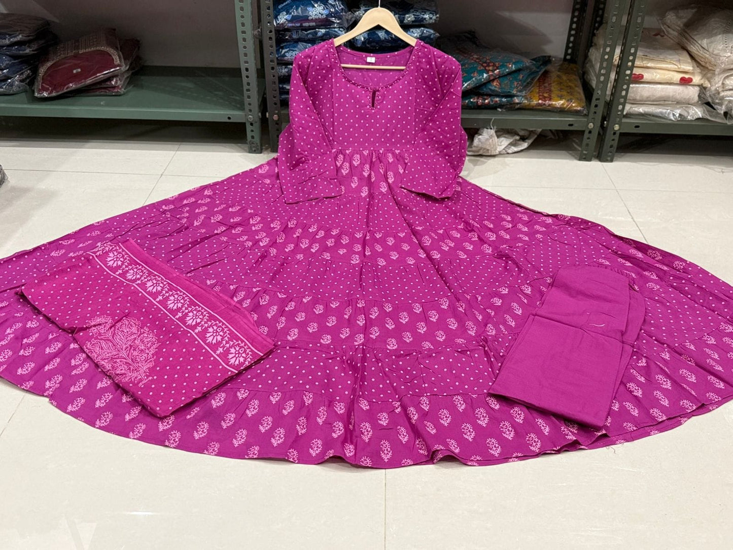 Deep Plum Anarkali Kurti