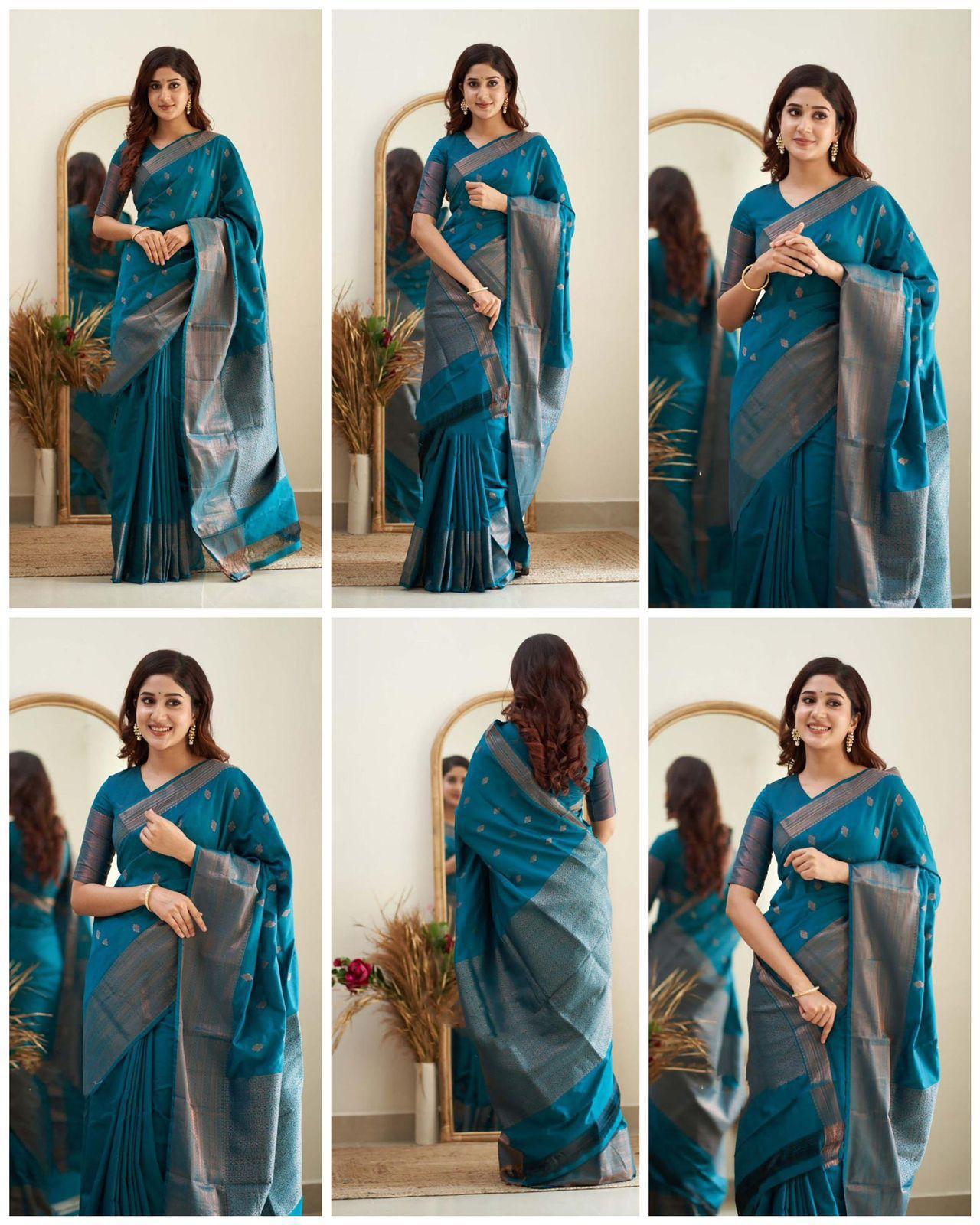 Lichi Silk Saree in Multiple Royal Shades.