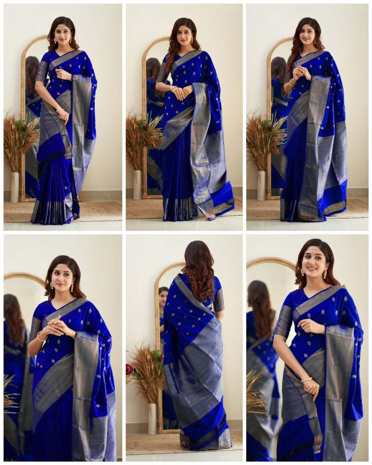 Lichi Silk Saree in Multiple Royal Shades.