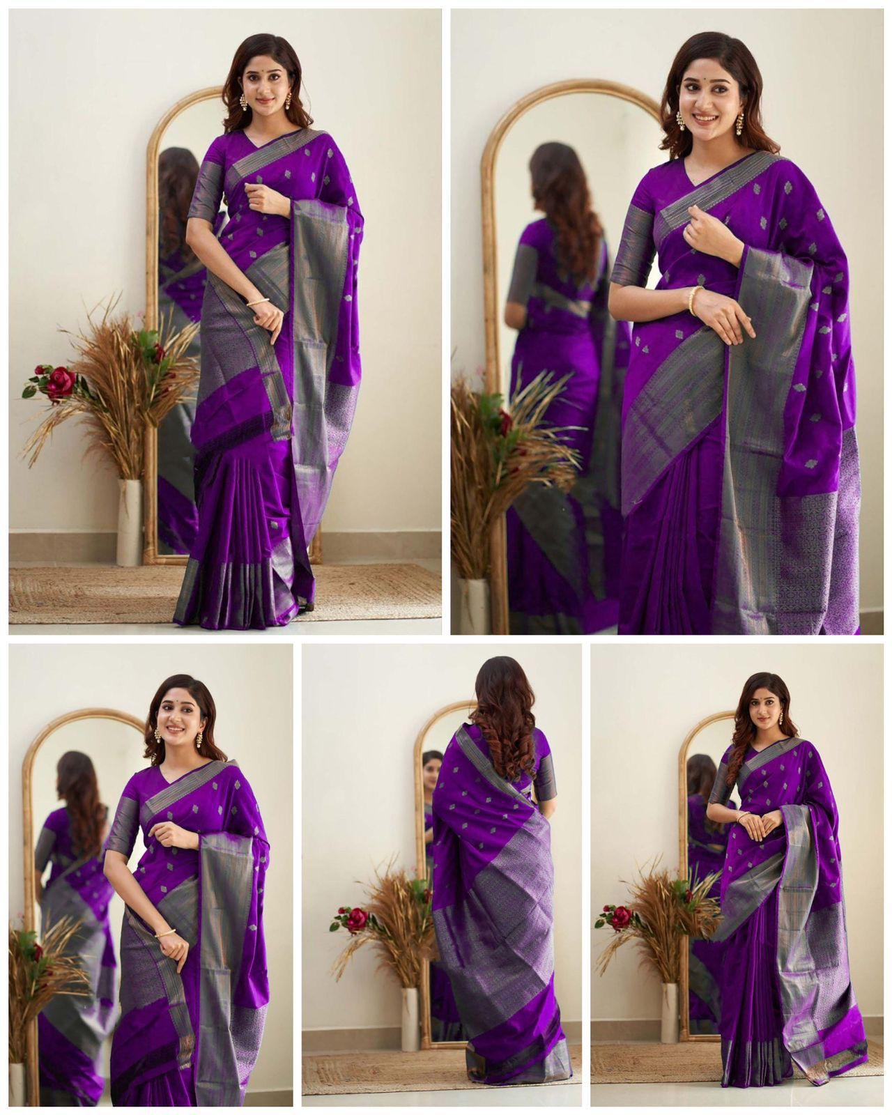 Lichi Silk Saree in Multiple Royal Shades.