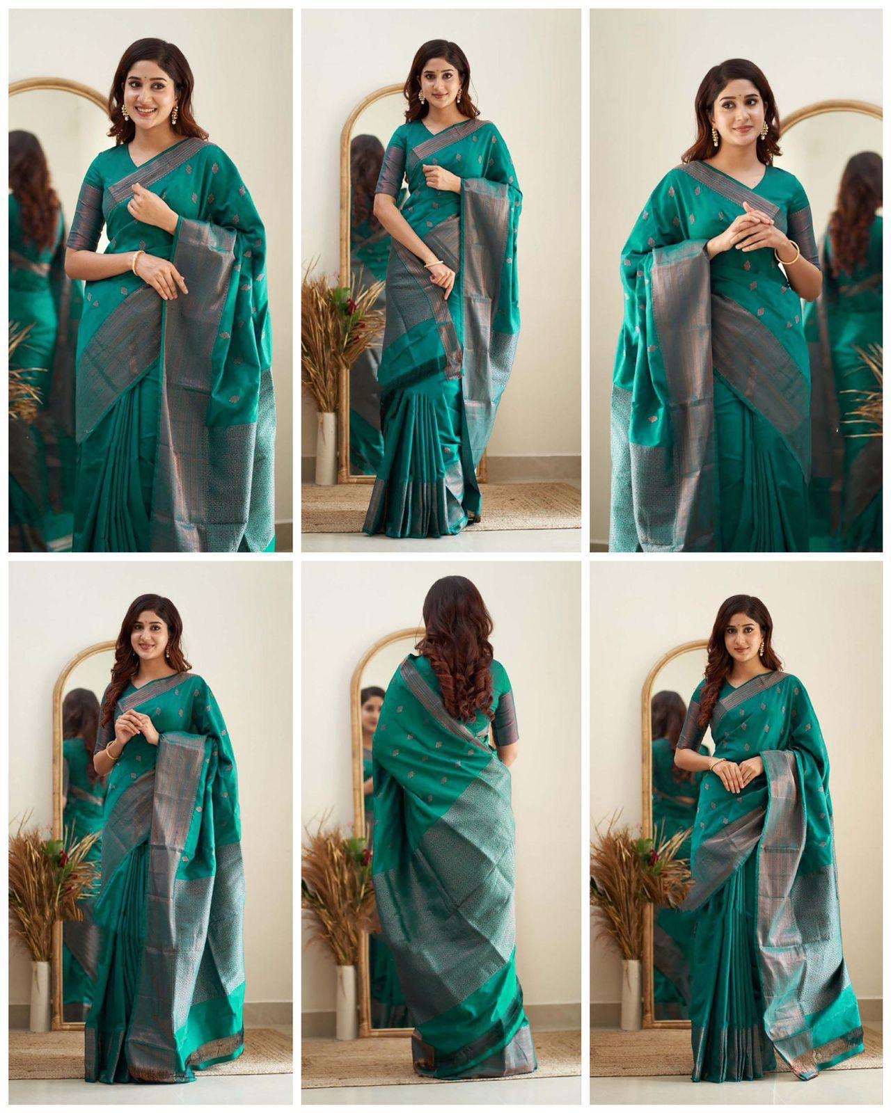 Lichi Silk Saree in Multiple Royal Shades.