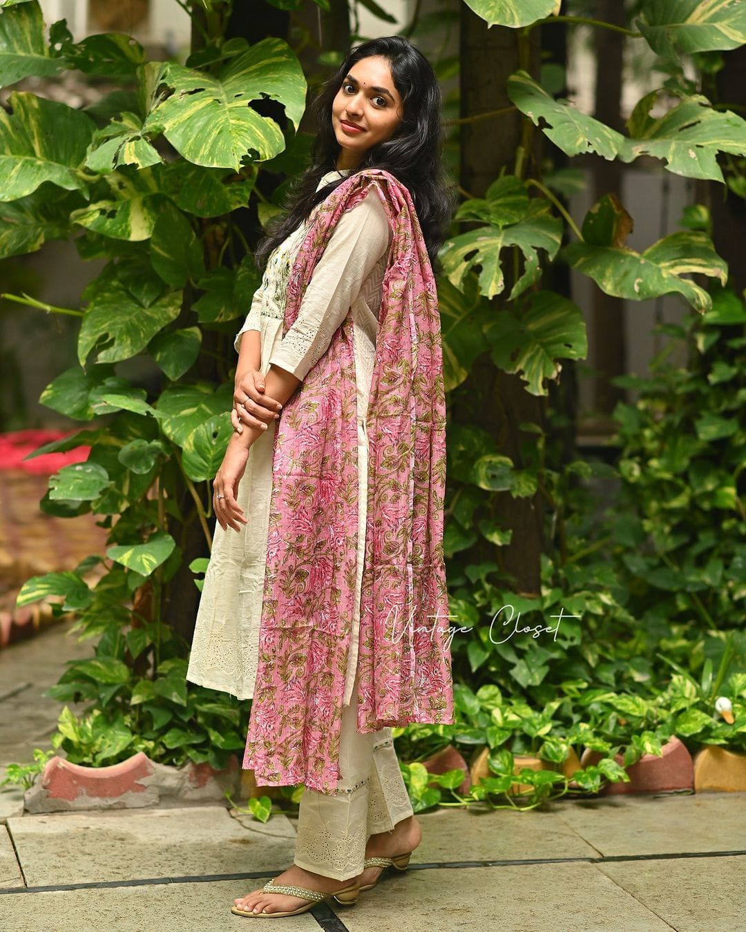 Graceful Light Green Cotton Kurta Set.