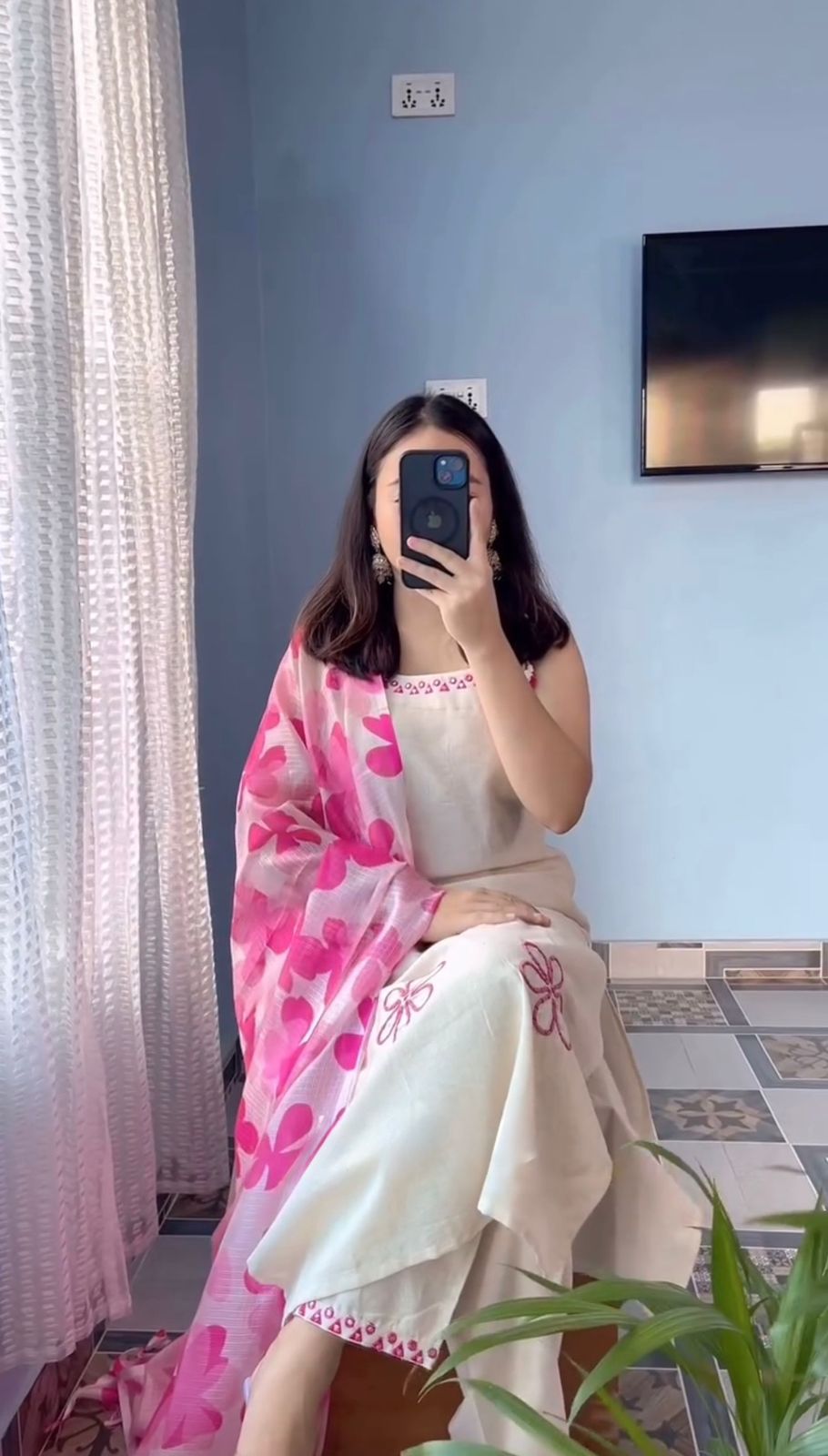 Blooming Grace Kurti Set.