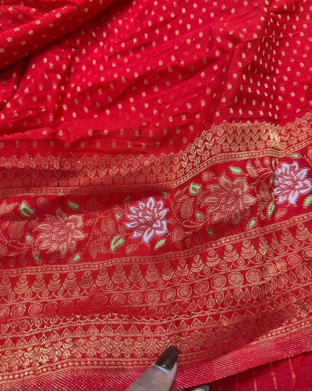 Hand-Dyed Georgette Saree.