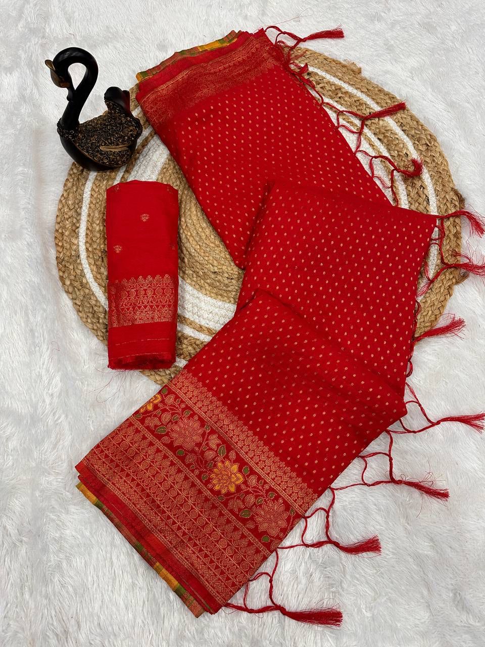 Hand-Dyed Georgette Saree.