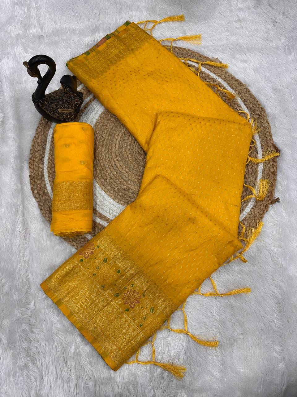 Hand-Dyed Georgette Saree.