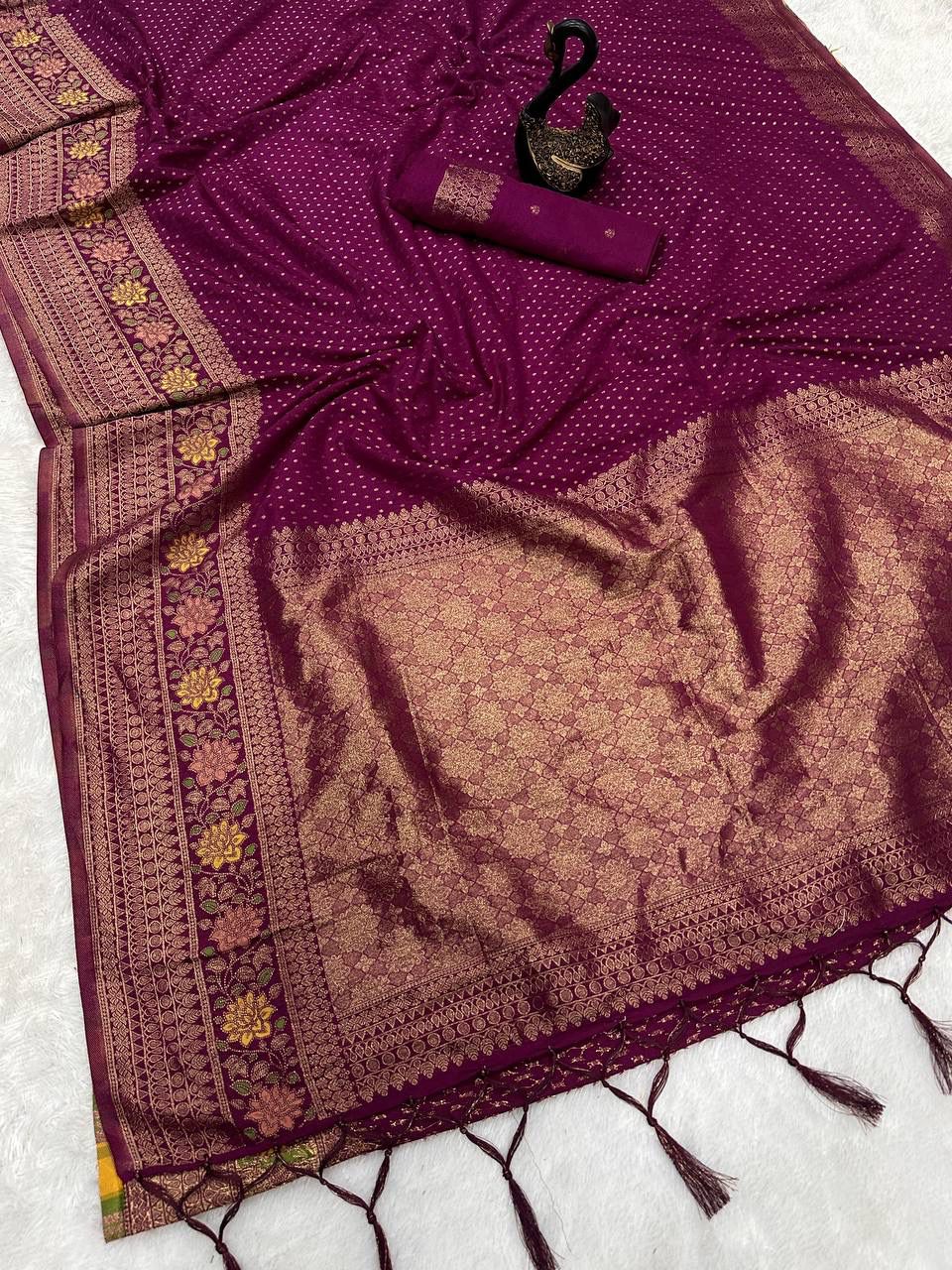 Hand-Dyed Georgette Saree.