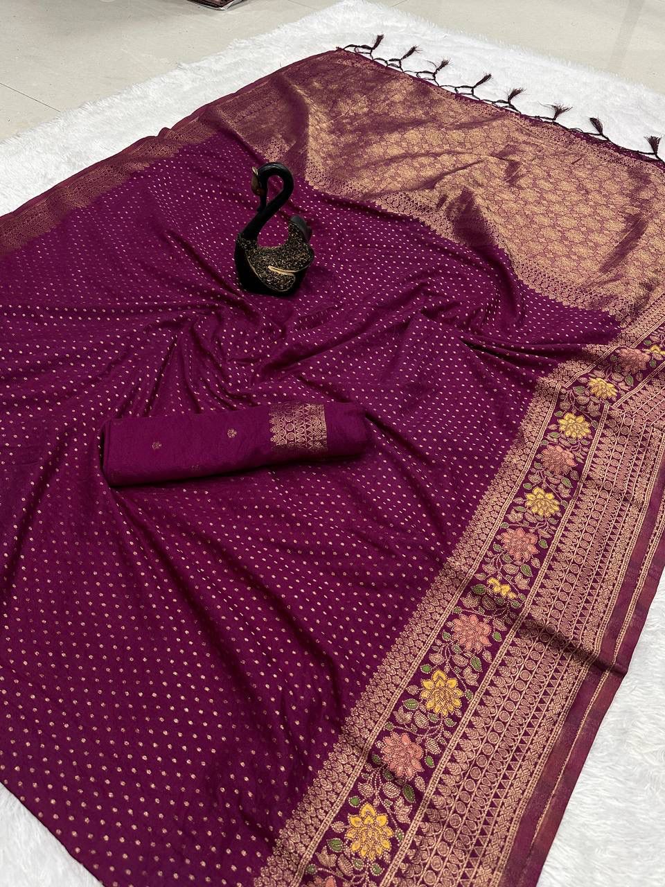 Hand-Dyed Georgette Saree.