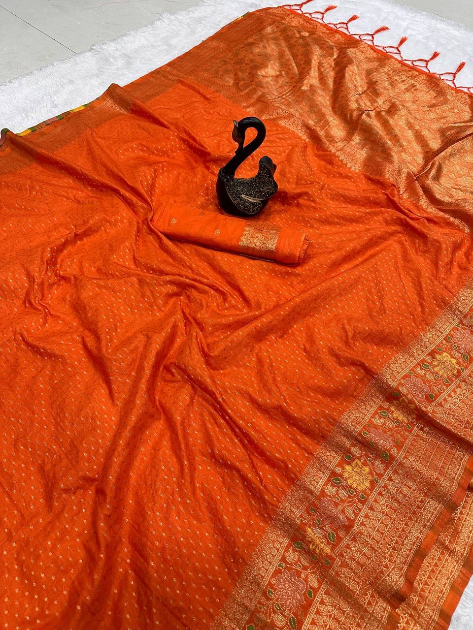 Hand-Dyed Georgette Saree.