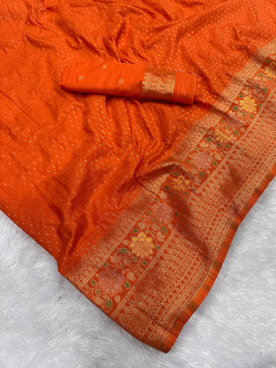 Hand-Dyed Georgette Saree.